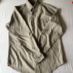 Dockers Subtle Stripe Long Sleeve Collared Mens Shirt Small‎